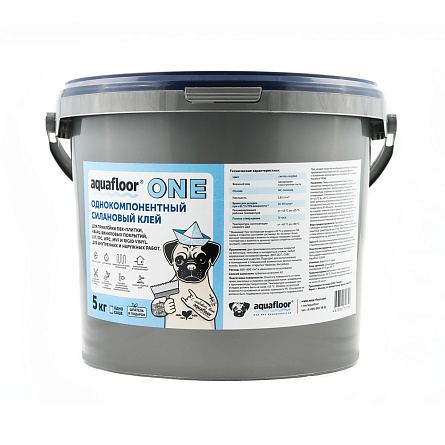 Однокомпонентный силановый клей Aquafloor "ONE" 5 кг.